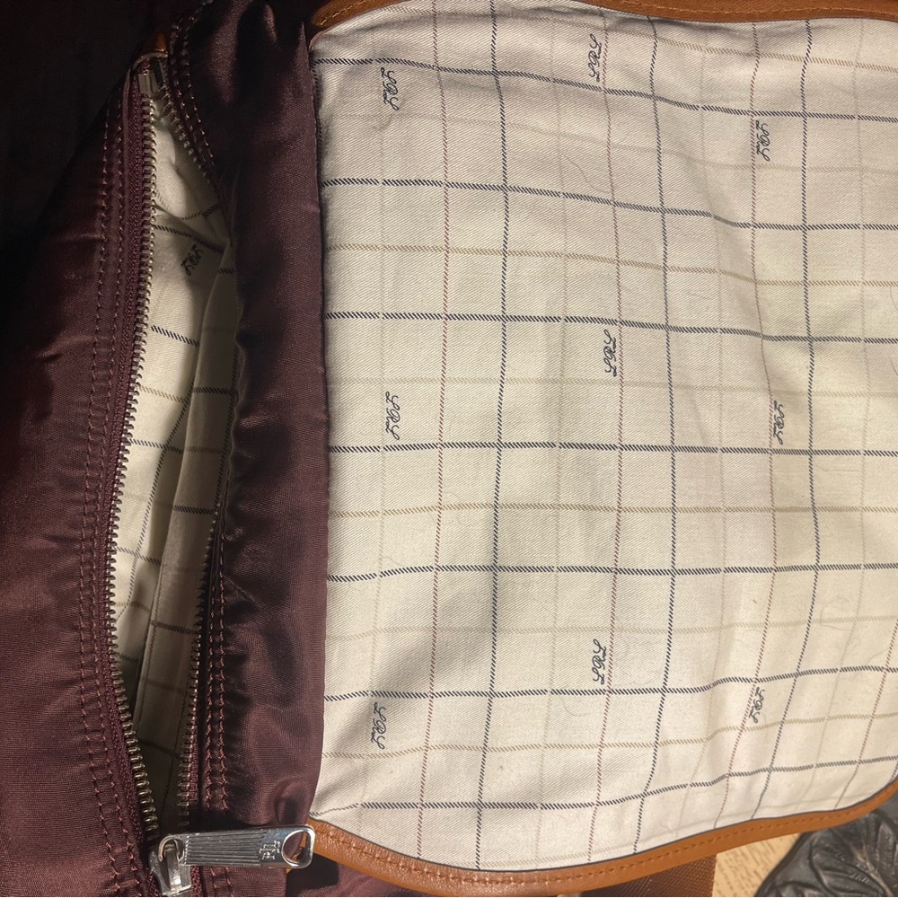 Lauren Ralph Lauren Brown and Tan Crossbody Bag with Classic Design - Picture 5 of 7